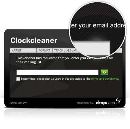 Image of Dropcards' redemption widget