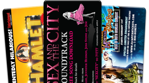 Dropcards for film and television