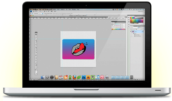 Illustration of computer layout software