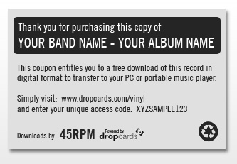 45RPM by Dropcards™: Vinyl MP3 download